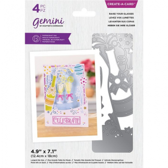 Gemini Raise your Glasses Create-a-Card Dies (GEM-MD-CAD-RAYG) (GEM-md-CAD-rayg)